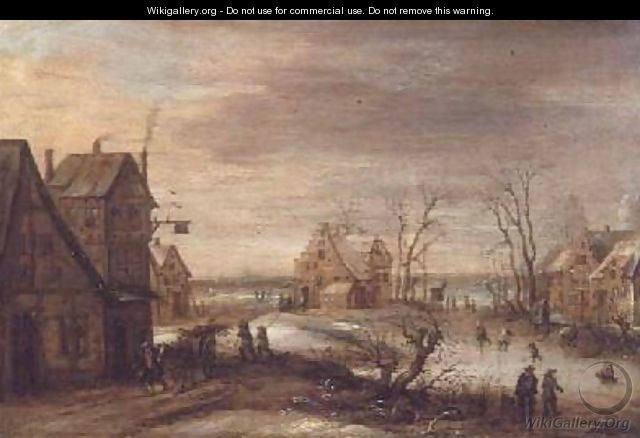 A Village in Winter - Frans de Momper
