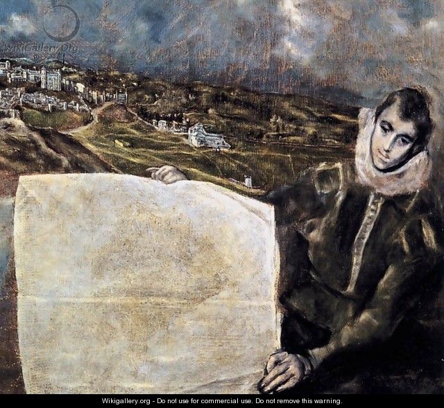 View and Plan of Toledo (detail) 2 - El Greco (Domenikos Theotokopoulos)