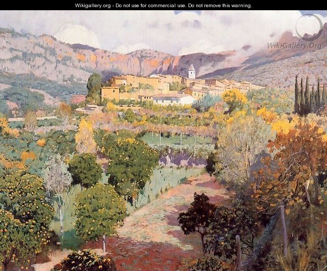 El valle de los naranjos. Biniaraix ( Mallorca ) - Santiago Rusinol i Prats
