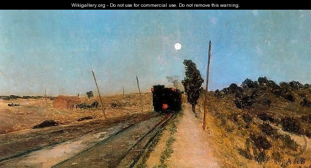 Tren en la noche - Aureliano de Beruete y Moret