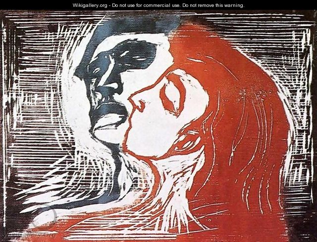 Man and Woman - Edvard Munch