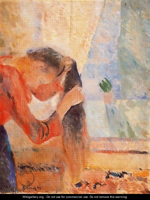 Girl Combing Her Hair - Edvard Munch