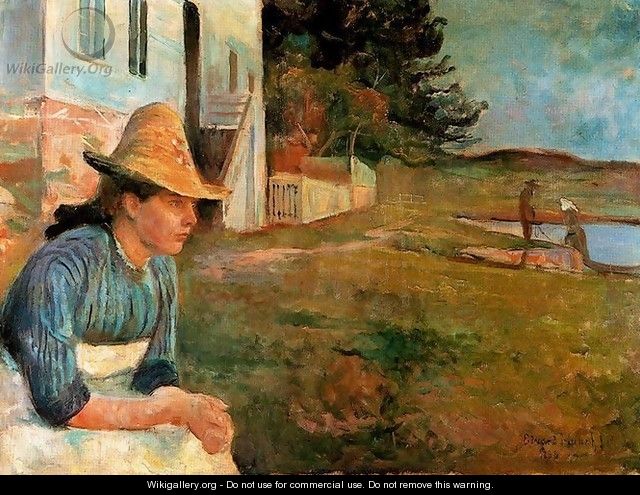 Sunset. Laura, the sister of artist - Edvard Munch