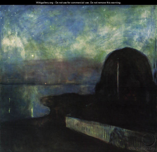 Starry night 1893 - Edvard Munch
