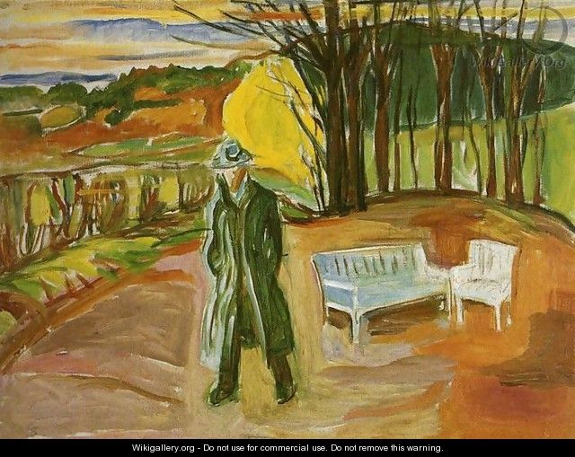 Self-Portrait in the Garden, Ekely - Edvard Munch