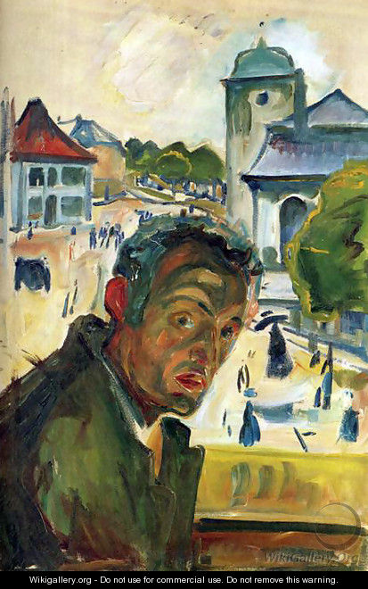Self-Portrait in Bergen - Edvard Munch