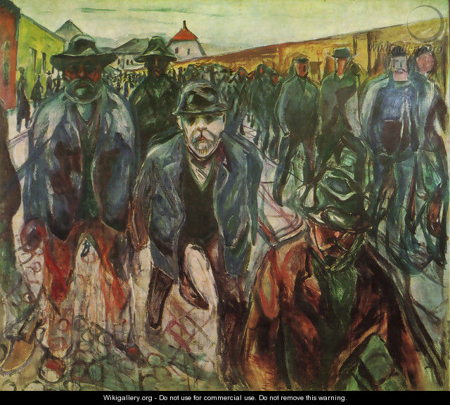 Workers returning at home 1915 - Edvard Munch