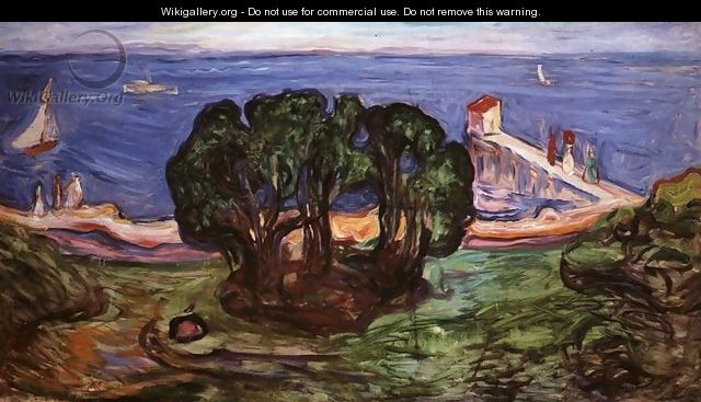 Trees on the Shore - Edvard Munch