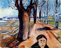 The Murderer in the Lane - Edvard Munch