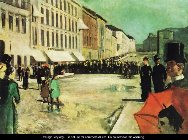 The Military Band on Karl Johan Street - Edvard Munch