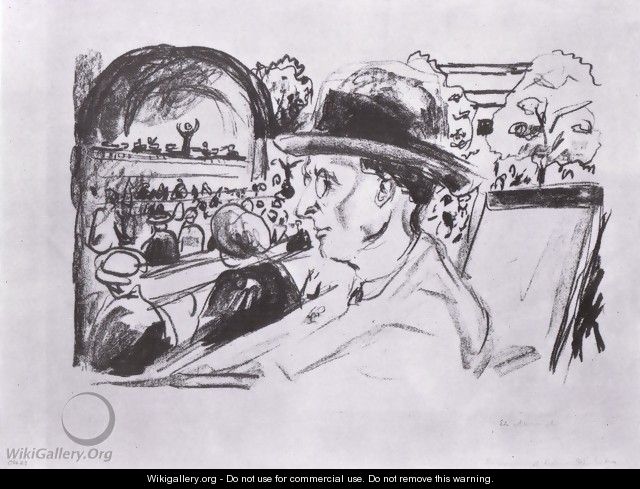 le compositeur delius à wiesbaden 1922 - Edvard Munch