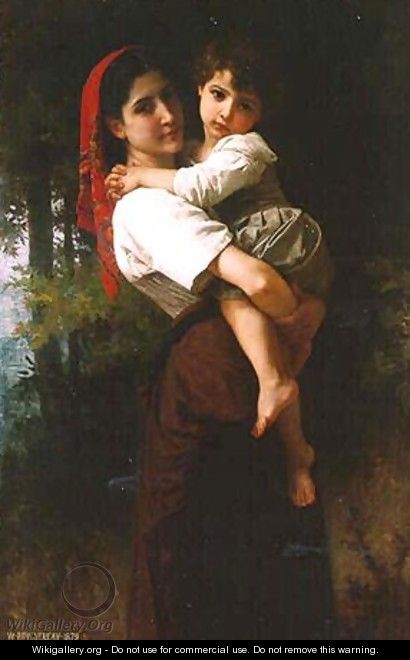 Girl Carrying a Child - William-Adolphe Bouguereau