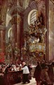 Pulpit sermon at the church at Innsbruck - Adolph von Menzel