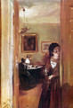 Lilving room with the artist's sister - Adolph von Menzel