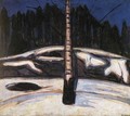 Birch in the Snow - Edvard Munch