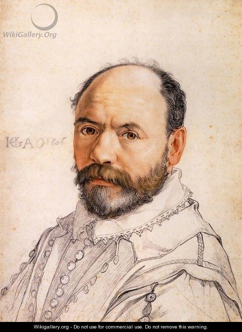 Portrait of the Sculptor Pierre Francheville - Hendrick Goltzius
