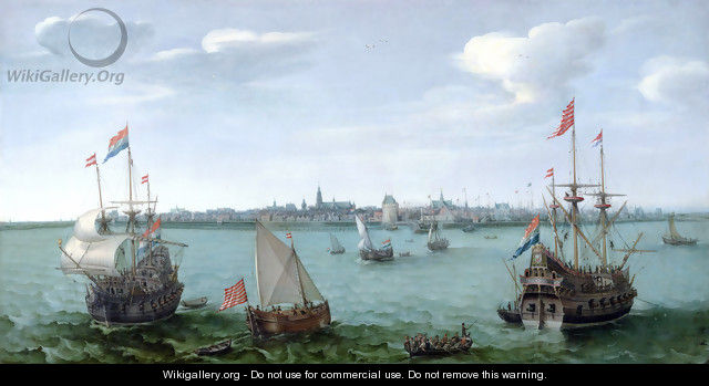 View of Hoorn (Netherlands) - Cornelis Hendricksz. The Younger Vroom