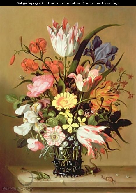 Flowers in a Vase - Jacob Marrel