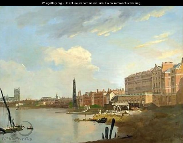 A Study of the Thames with the Final Stages of the Adelphi 1772 - William Marlow
