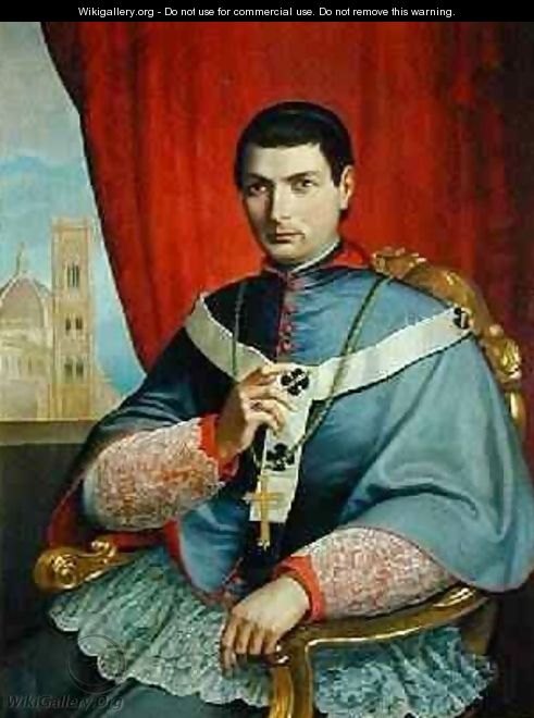 Portrait of Monsignor Giovacchino Lamberti Archbishop of Florence 1857 - Antonio Marini