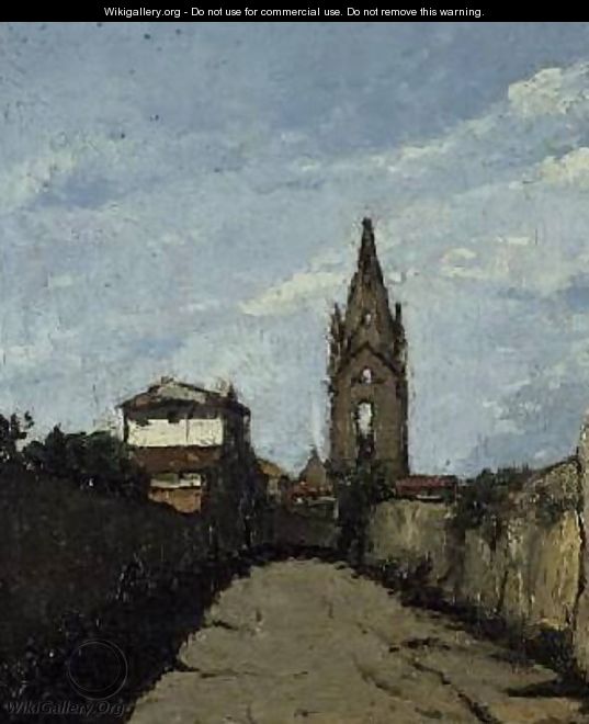 The Village Church 1866-70 - Antoine Fortune Marion