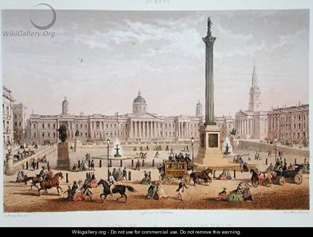 Trafalgar Square 1862 - Achille-Louis Martinet