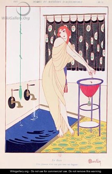 The Bath illustration from Modes et Manieres dAujourdhui 1913 - Charles Martin