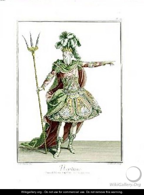 Costume for Neptune in several operas - Jean Baptiste Martin