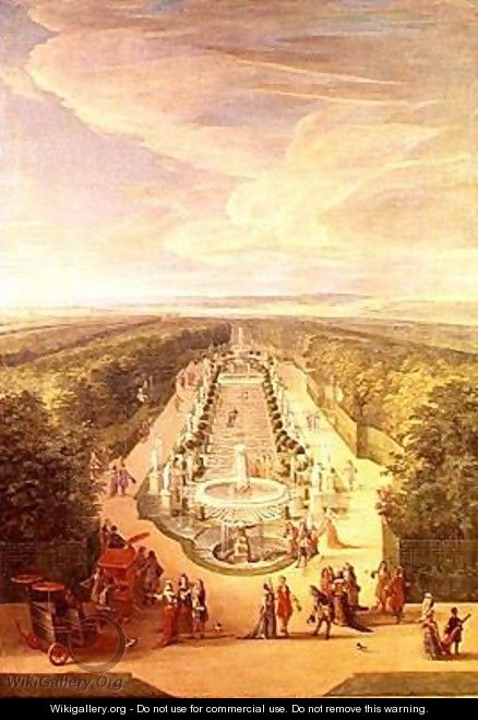 Perspective View of the Grove from the Galerie des Antiques at Versailles 1688 - Jean-Baptiste Martin
