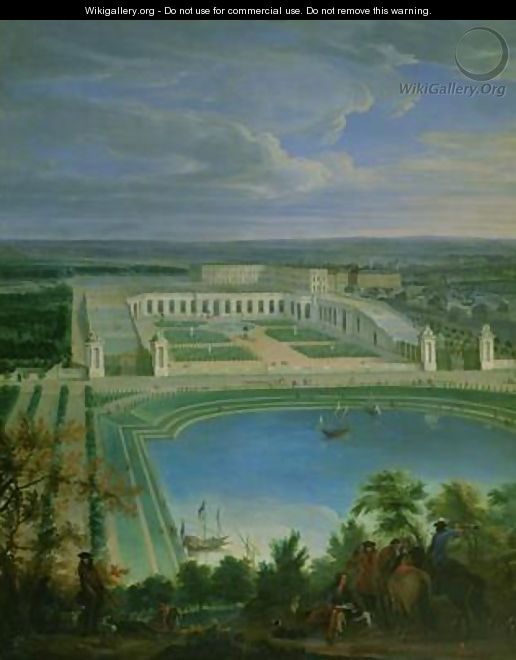 The Orangery and the Chateau at Versailles 1696 - Jean-Baptiste Martin