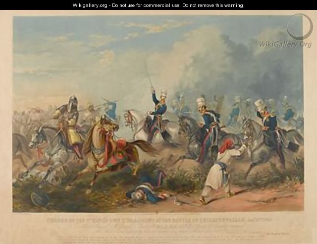 Charge of the 3rd Kings Own Light Dragoons at the Battle of Chillianwala on the 13th of January - (after) Martens, Henry