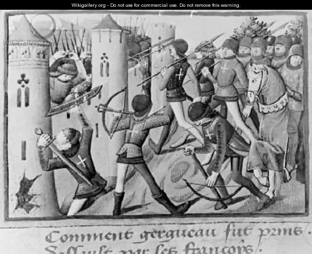 Ms Fr 5054 f58v the Siege of Jargeau - de Paris (known as Auvergne) Martial