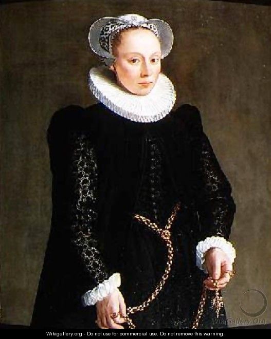 Portrait of a lady aged 24 1587 - Herman van der Mast