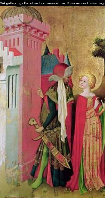 St Barbara Locked in a Tower by her Father - Francke Master