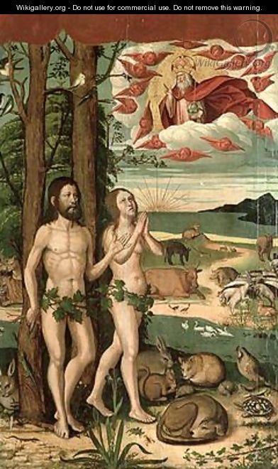 Adam and Eve in the Garden of Eden - Pere Mates