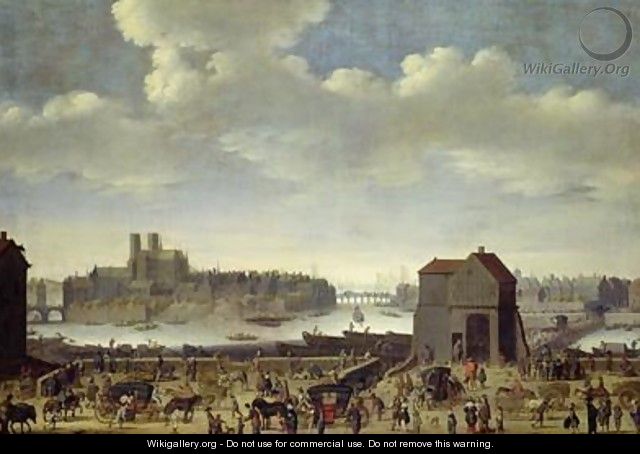 View of the Bridge and Quai de la Tournelle 1646 - Theodor Matham