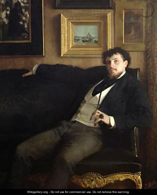 Portrait of Ernest Duez 1843-96 1876 - Paul Mathey