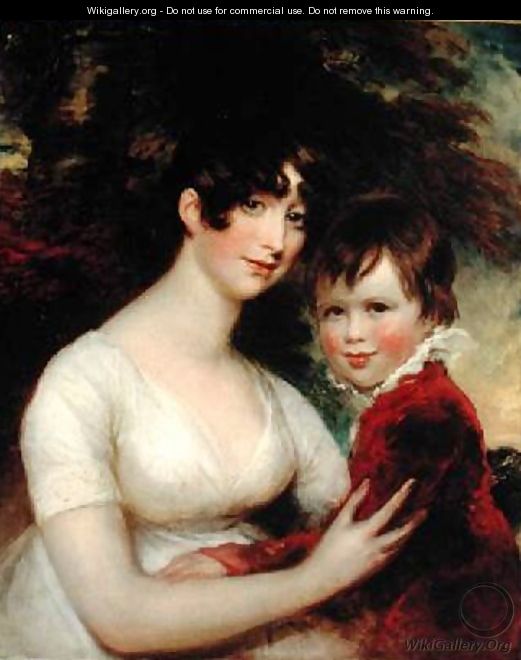 Portrait of Mother and Child - John James Masquerier