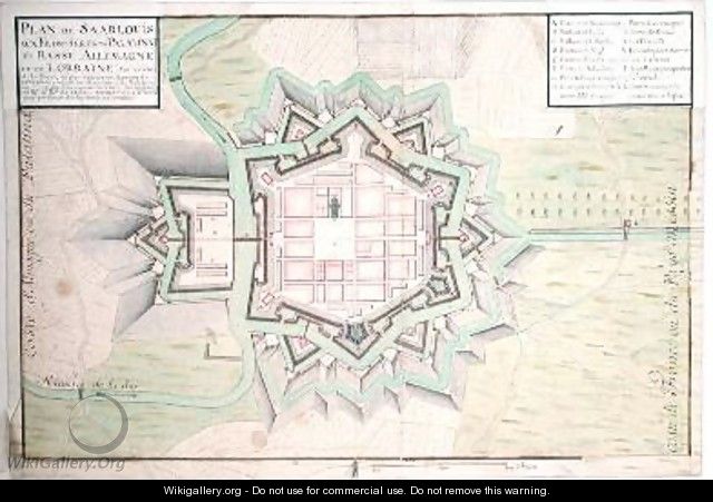Atlas 131 E Plan of Saarlouis from Traite de Fortifications - Claude Masse