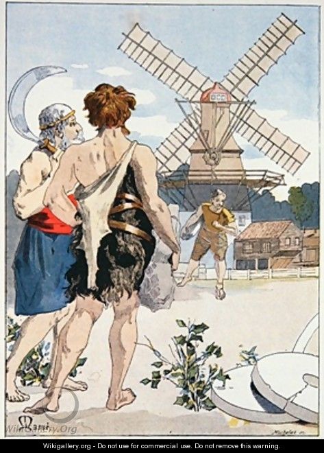 Jean LOurs meets Roue de Moulin the first of the three strong men who accompany him on his adventures - Masse