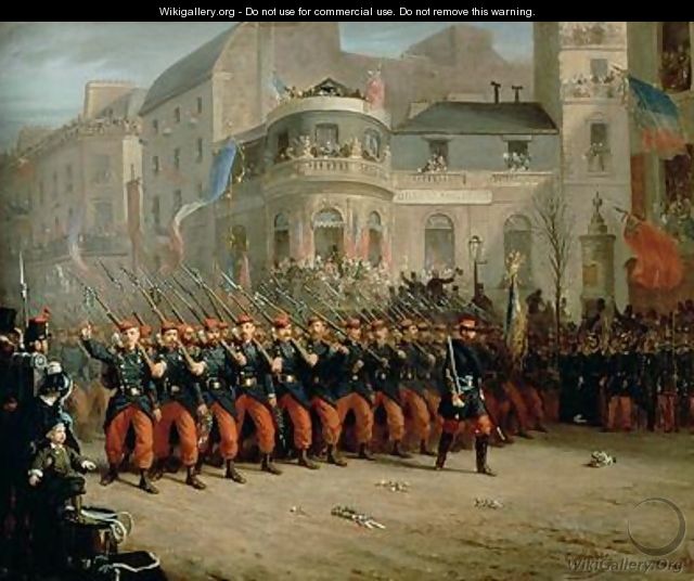 The Return of the Troops from the Crimea Boulevard des Italiens in front of the Hanover Pavilion December 1855 - Emmanuel Masse
