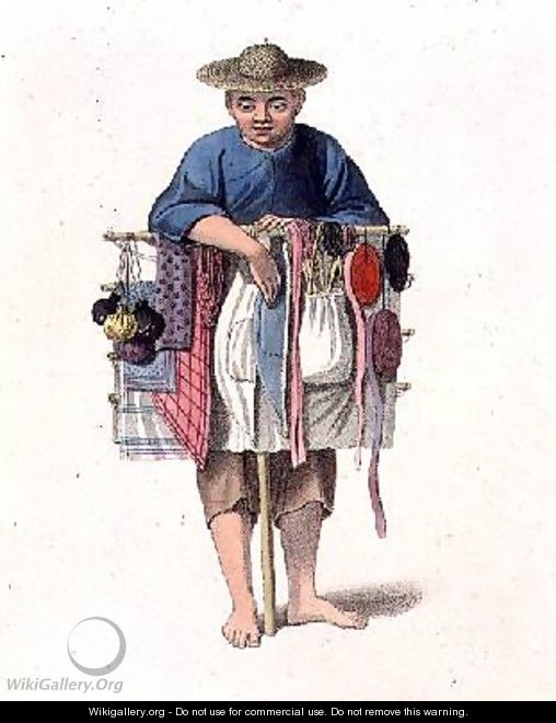 A Pedlar plate 17 from The Costume of China - (after) Mason, Major George Henry