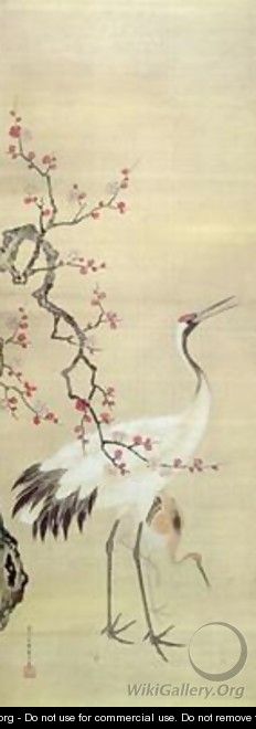 Crane and Blossom - Kitao Masanobu
