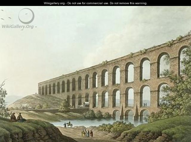 Aqueduct near Belgrade Serbia plate 6 from Views in the Ottoman Dominions - Luigi Mayer