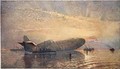St George and the Dragon Zeppelin L15 in the Thames April 1916 - (after) Maxwell, Donald