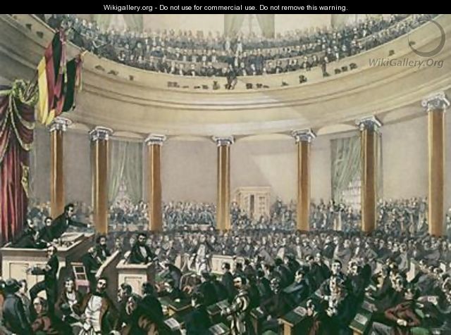The National Assembly in the church St Paul Frankfurt convened in May 1848 - E.G. May