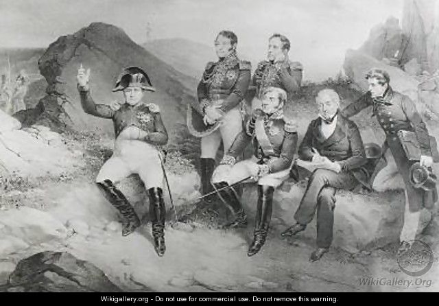 Emperor Napoleon I 1769-1821 Dictating his Memoirs to Emmanuel Las Cases 1766-1842 on St Helena 1860 - Nicolas Eustache Maurin