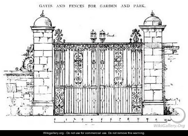 Gates and fences for garden and park from The Art and Craft of Garden Making 2 - Thomas Hayton Mawson