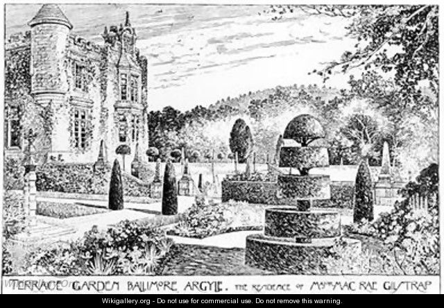 Terrace Garden Ballimore Argyle from Thomas Mawsons The Art and Craft of Garden Making - Thomas Hayton Mawson