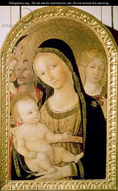 Madonna and Child with SS Catherine and Christopher 1470 - di Giovanni di Bartolo Matteo